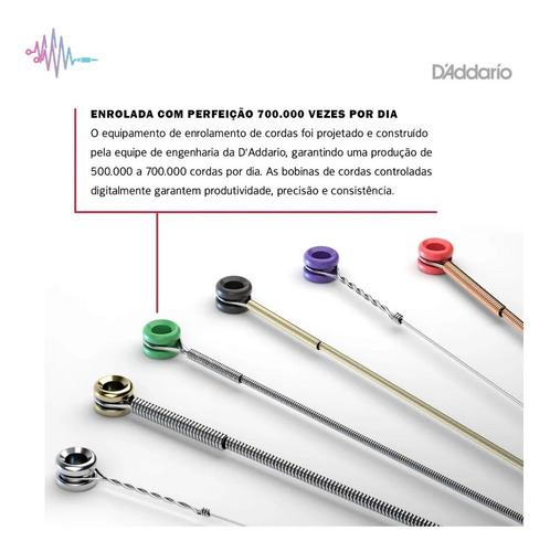 Encordoamento Guitarra 011 Daddario Exl115-b +1a Corda Extra
