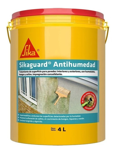 Sikaguard Antihumedad Tratamiento Para Hongos Y Salitre 4lts