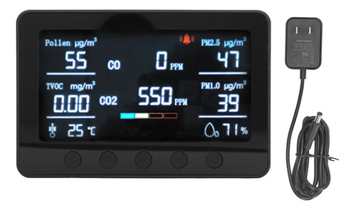 Medidor De Co2, Monitor De Calidad Del Aire, Temperatura Y H