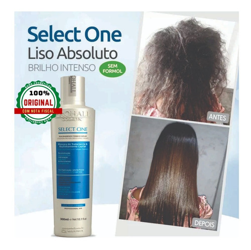 Imagem 3 de 6 de Progressiva Prohall Select One S/ Formol 300ml Super Brinde
