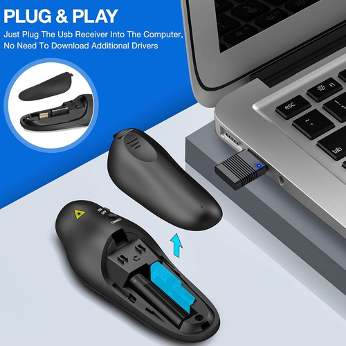 Presentador Inalámbrico Presentation Clicker Control Usb Rem