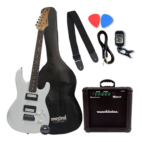 Guitarra Elétrica Stratocaster Waldman Kit Com Amplificador