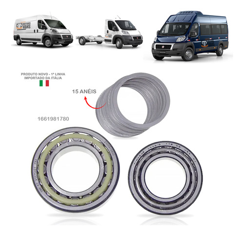 Kit Rolamentos Eixo Primário Ducato 2018 Em Diante 6 Marchas