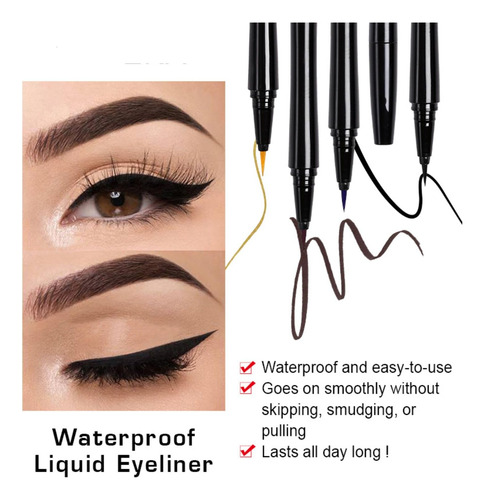 Maepeor Delineador De Ojos LĂquido Impermeable, Resistente A