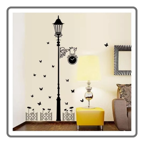 Vinilos Decorativos Adhesivos Pared Farol Gato Negros Jm7308