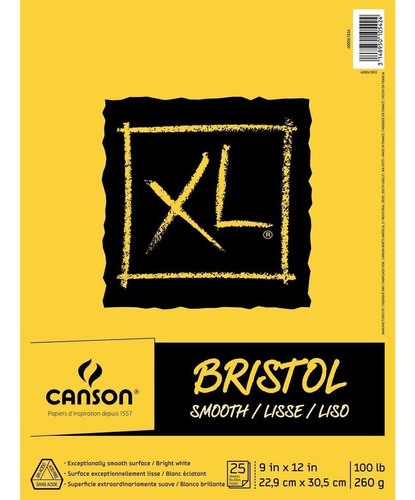 Cuaderno De 25 Hojas Canson Xl Series Bristol  23x30.5cm