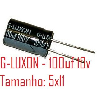 Capacitor Eletrolítico 100uf 10v 105ºc - 2000 Unidades