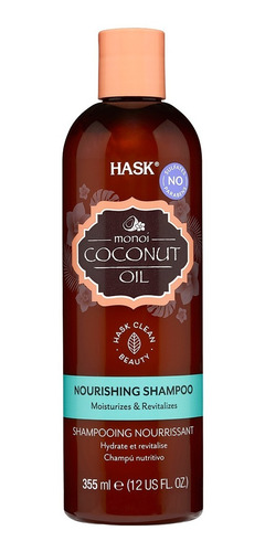 Imagen 1 de 6 de Hask Shampoo Monoi Coconut Oil 355 Ml