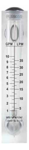 Rotámetro Flujometro  Purikor  Caudal De Líquidos 1 A 10 Gpm