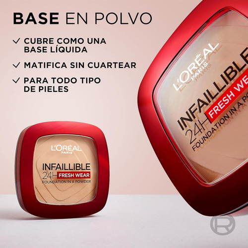 Base En Polvo Infallible 24h Fresh Wear L'oréal Paris 9g