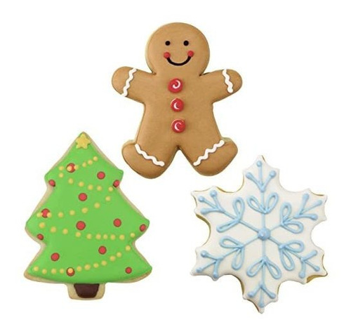 Set 3 Cortadores Galletas Navidad, Usa Ann Clark, Muñeco
