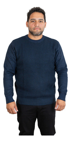 Sweater Hombre Hilo Tramado Grueso Atenas Blackwood