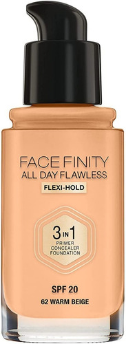 Max Factor Base Face Finity 3 En 1 Warm Beige 62