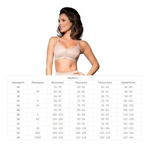 Kit 2 Sutiãs Pós Operatório Mamoplastia Cinta Moderna 303