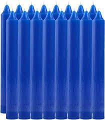 Velas Lisas Azules Pack X 12 