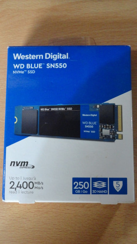 Ssd M.2 2280 Wd Blue Sn 550 Nvme Western Digital Gen3 250gb 