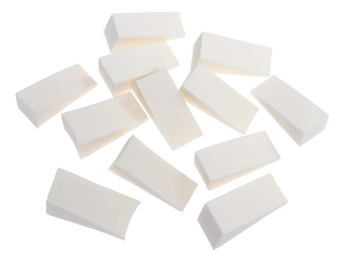Esponjas Para Uñas Con Degradado Blanco, 12 Unidades, Color