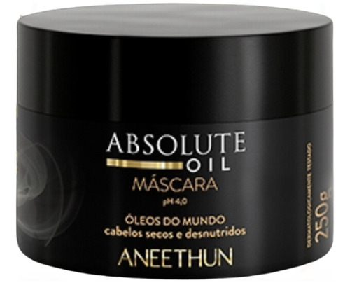 Mascara Absolute Oil 250g Aneethun Lançamento + Brinde