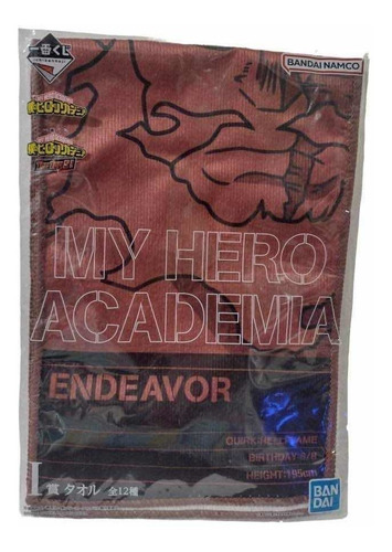 Toalla Manos Endeavor My Hero Academia Ichiban Kuji I