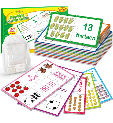 Tarjetas De Rompecabezas De Números, Juguetes De Contar, Man