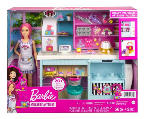 Muñeca Barbie Bakery Playset Panaderia Hgb73 Mattel