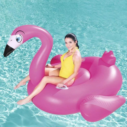 Imagen 2 de 5 de Flotador Colchoneta Gigante Pileta Inflable Bestway Flamenco