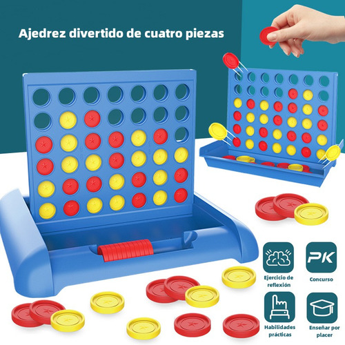 4 Filas Juguetes Educativos Para Niños Juego Mesa Plegable Juegos Gigantes Juegos de Mesa de Viaje Plegables para Niños Adultos Familias Juegos Al Aire Libre en Interiores