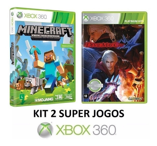 Minecraft + Devil May Cry 4 - Midia Fisica Lacrado Xbox 360