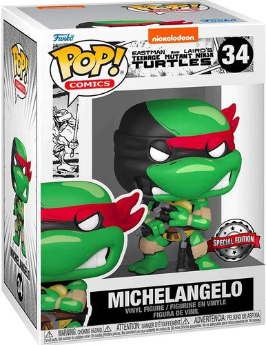Funko Michelangelo Nickelodeon Tortugas Ninja Figura Tmnt