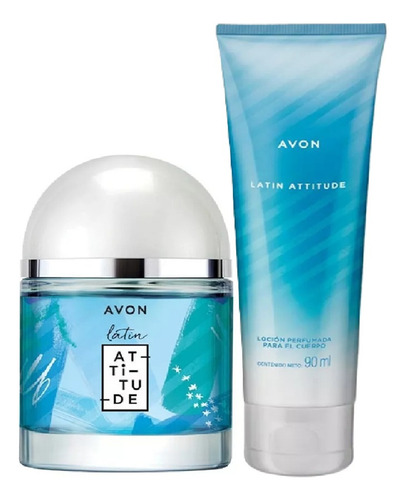Set Eau De Toilette Fragancia Latin Attitude Avon + Crema 2p