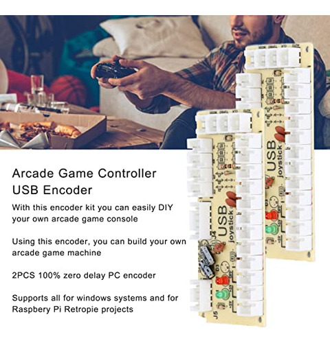Pack Controlador Usb Encoder Cero Retardo Para Pc Y Mame