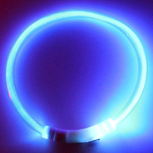 Collar Para Pasear Perros Con Luz Led Recargable Con Usb