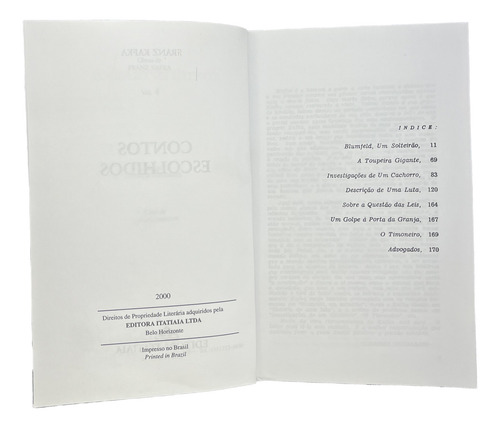 Contos escolhidos: + marcador de páginas, de Kafka, Franz. Editorial Editora Garnier, capa mole em português, 2000