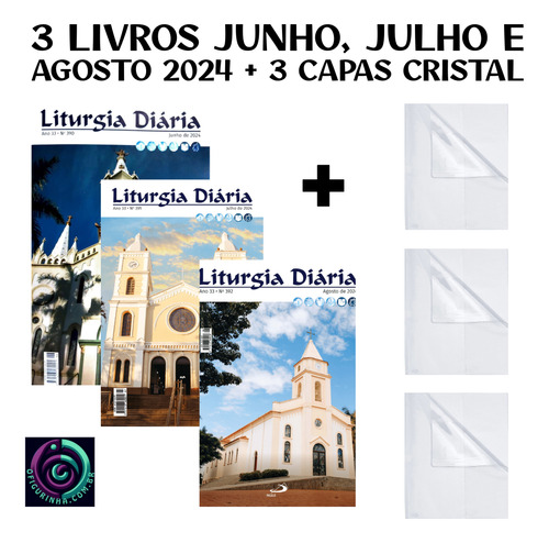 3 Liturgia Diária - Junho, Julho E Agosto + 3 Capas Cristal