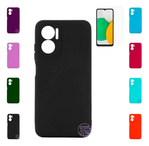 Funda Xiaomi Redmi 10 5g Mas Vidrio Silicona Reforzada