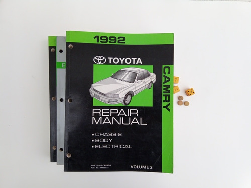 Manual De Reparación Camry Toyota 1992  2 Tomos En Inglés 