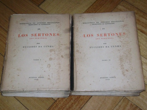 Euclides Da Cunha. Los Sertones (os Sertoes). 2 Tomos. &-.