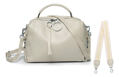 Mujer Suave De Cuero Genuino Bolso Cruzado De Hombro