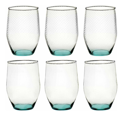 Vasos Stemless Curvos Vidrio 6 Pzas Luna Prologue Bar Libbey