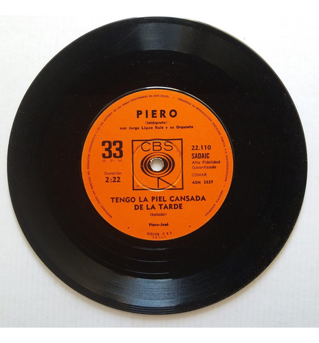Piero - No Te Vayas Por Favor Disco Simple (Usado)