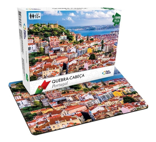 Jogo Quebra Cabeça Portugal Cidade Lisboa Puzzle 1000pçs 
