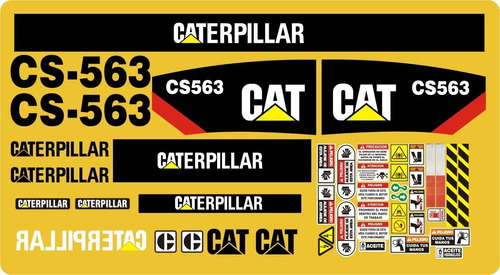 Calcomanías Para Caterpillar Cs563 Opcion 2