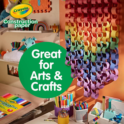 Papel De Construcción Crayola 240 Hojas Colores Variados
