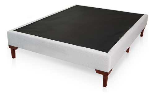 Sommier 2 Plazas Espuma Y Resortes Alta Densidad Luxury LG Color Blanco/Negro
