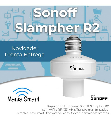 Kit 2x Sonoff Slampher R2 - Socket Wifi E Rf 433 