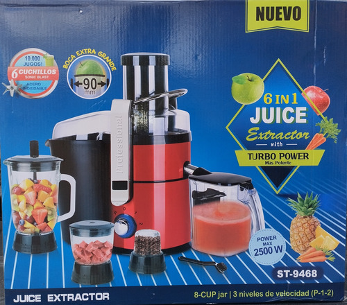 Extractor Profesional 6en1 De Frutas Enteras Alemán 