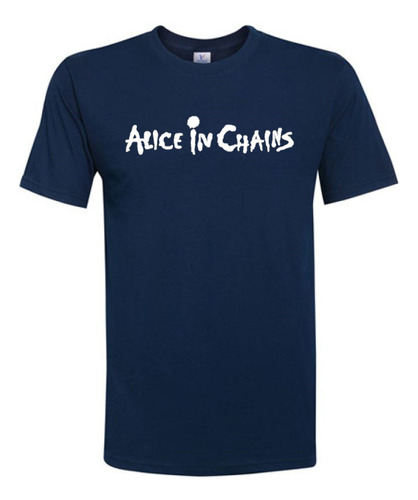 ¡oferta! Polera Azul Marino M, Alice In Chains