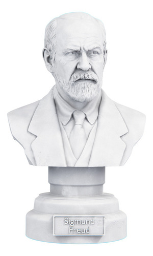 Estátua Busto Sigmund Freud Psicanalise Psicologia Estatueta Cor Cor Mármore