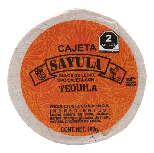 Cajeta Sayula Lugo Redonda De Madera Chica Con Tequila 120gr