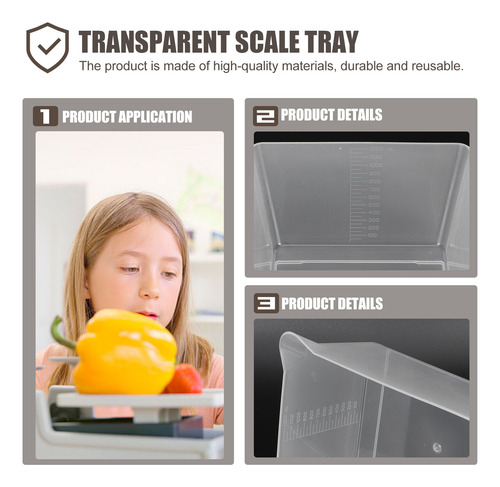 Bandeja Transparente De 2 Piezas Para Báscula, Bandeja Elect